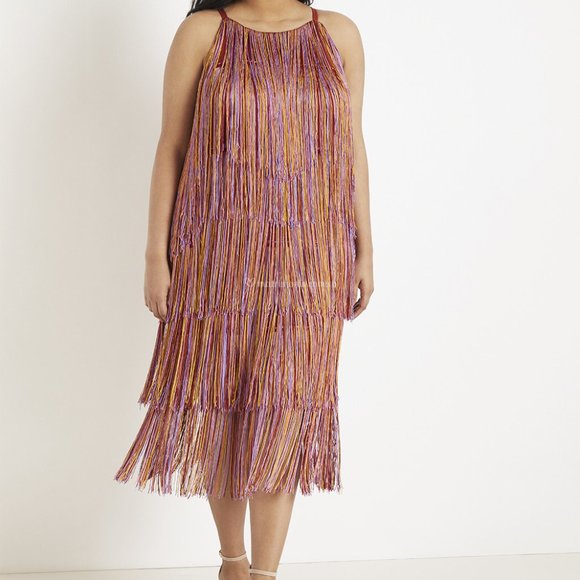 Eloquii Dresses & Skirts - Eloquii Fringed Midi Dress